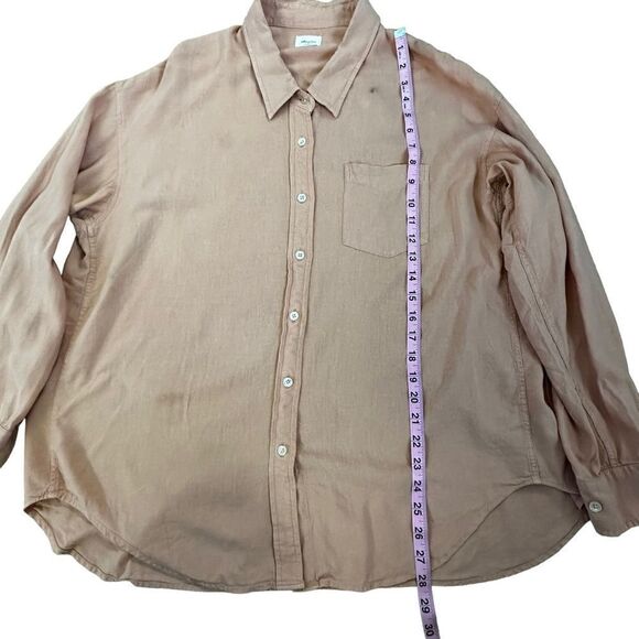 Wilfred Free ~ Salmon colored Linen Blend ~ long-sleeved shirt ~ size Small - Picture 6 of 11